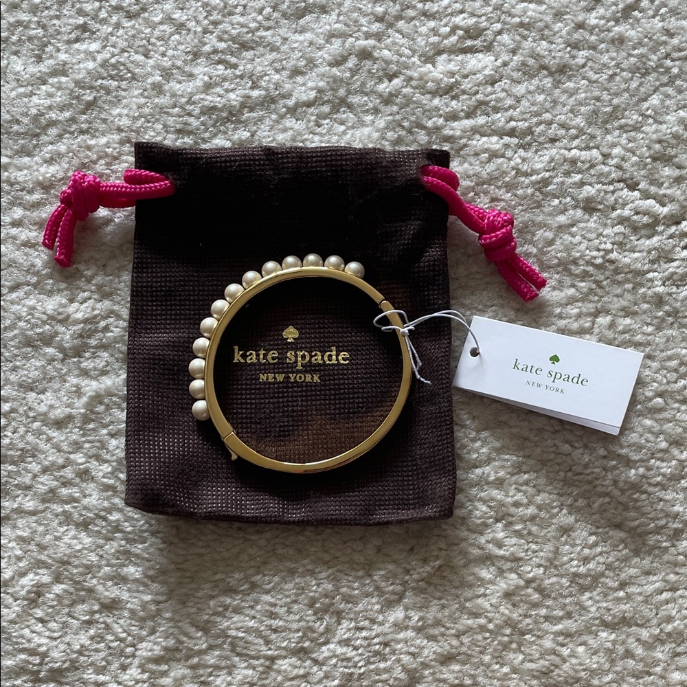 kate spade ♠️ NWT Gold & Pearl bracelet with dust bag